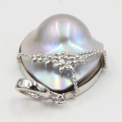 K14WGマペパールペンダントトップ　　重量8.76ｇ(石の重量含む)（中古）