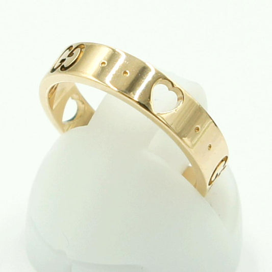 グッチ（GUCCI）750PGアイコンハートリング　リングサイズ9号　レディース（中古）