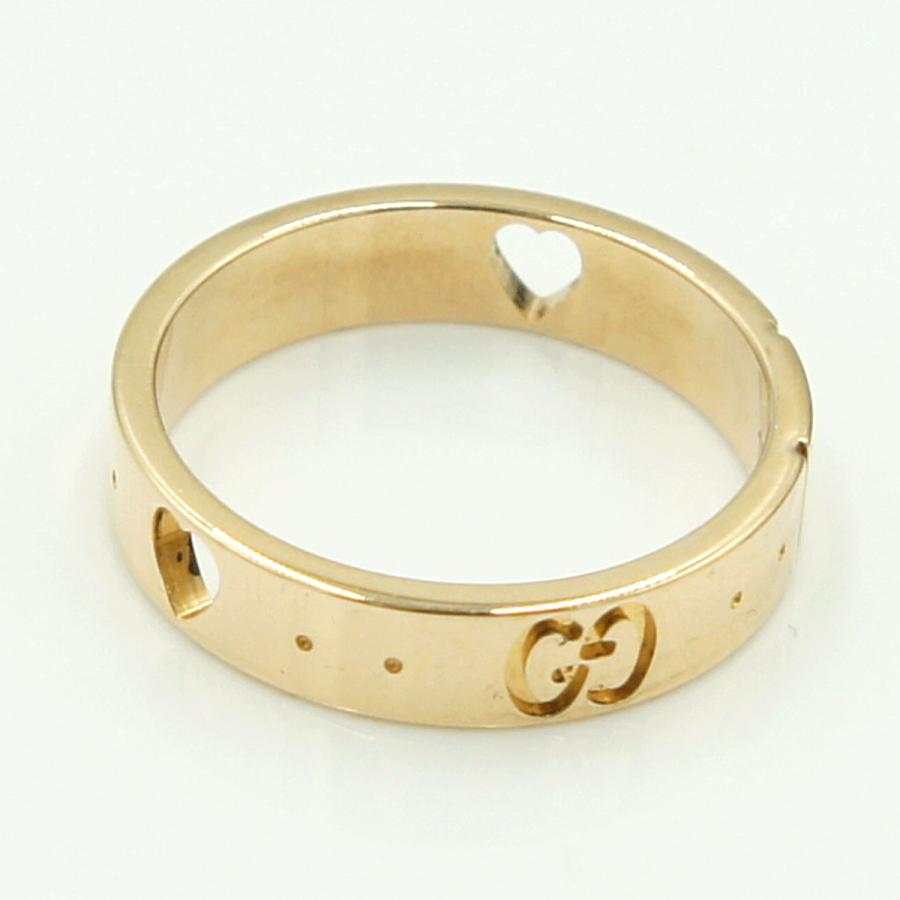 グッチ（GUCCI）750PGアイコンハートリング　リングサイズ9号　レディース（中古）