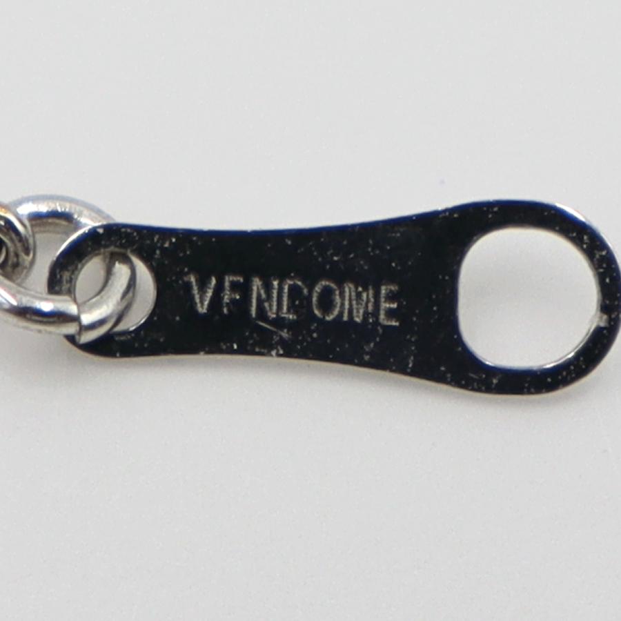 ヴァンドーム青山(VENDOME)　K18WGダイヤクロスネックレス　D0.15ct　ネック長さ約39cm　重量3.15ｇ(石の重量含む)(中古)