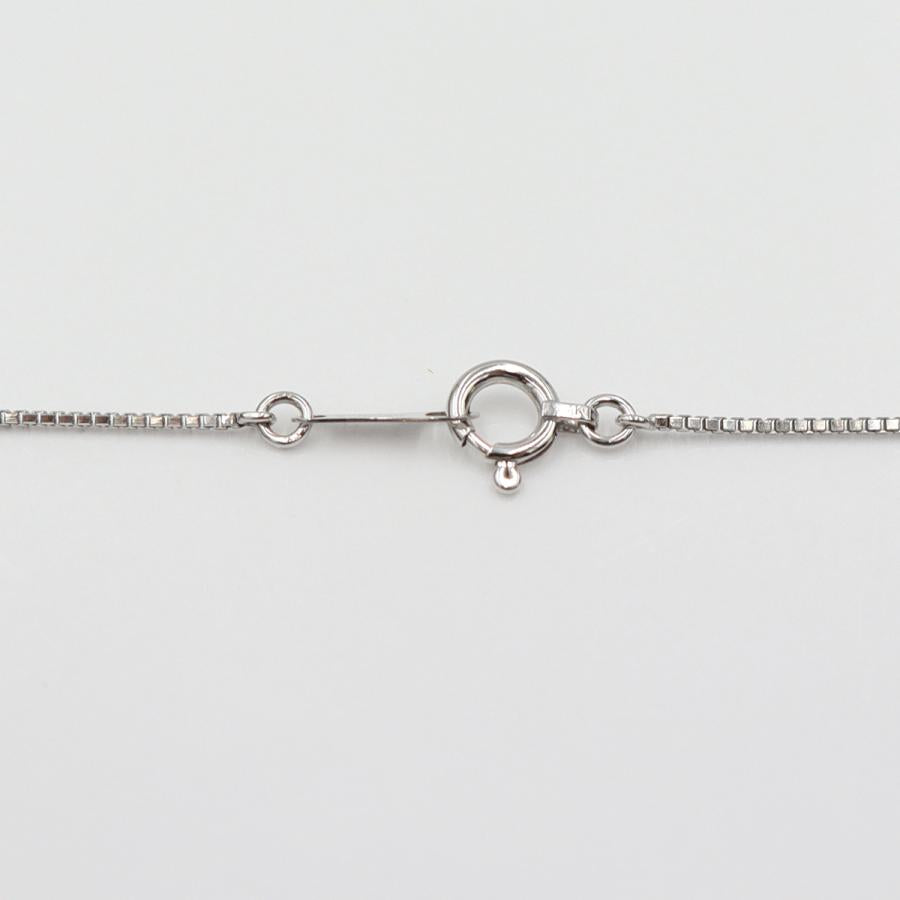 ヴァンドーム青山(VENDOME)　K18WGダイヤクロスネックレス　D0.15ct　ネック長さ約39cm　重量3.15ｇ(石の重量含む)(中古)