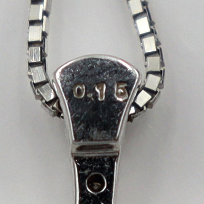 ヴァンドーム青山(VENDOME)　K18WGダイヤクロスネックレス　D0.15ct　ネック長さ約39cm　重量3.15ｇ(石の重量含む)(中古)