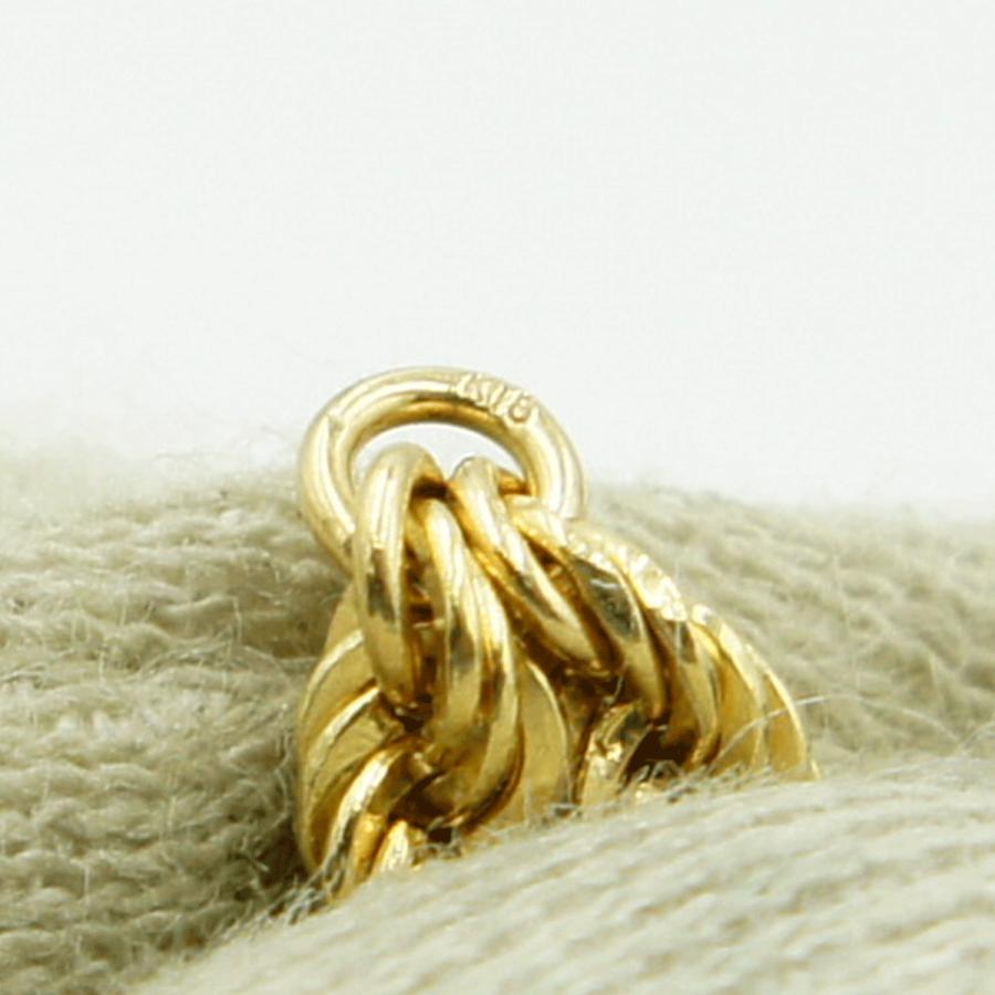 K18ロープチェーンリング　リング21号　重量0.74ｇ　レディース（中古）