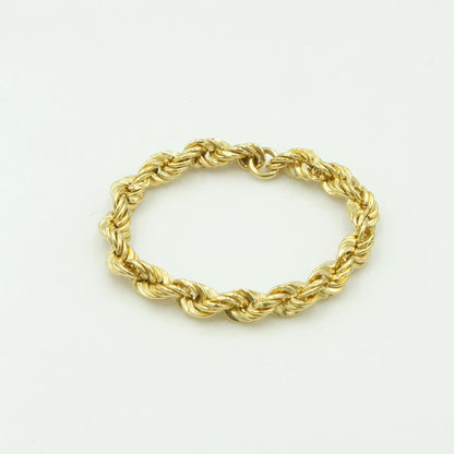 K18ロープチェーンリング　リング21号　重量0.74ｇ　レディース（中古）