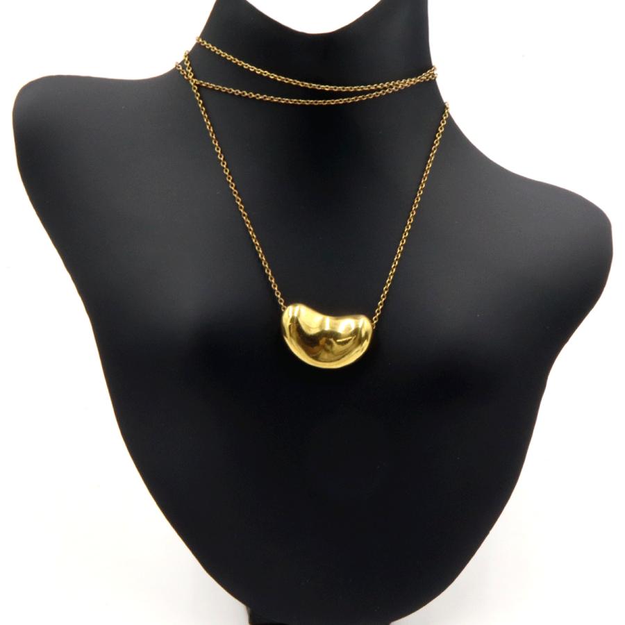 ティファニー(Tiffany & Co)750ビーンズネックレス　重量5.30ｇ　レディース（中古）