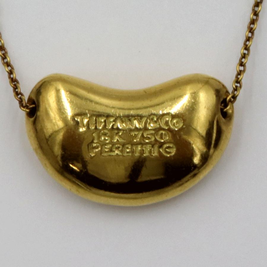 ティファニー(Tiffany & Co)750ビーンズネックレス　重量5.30ｇ　レディース（中古）