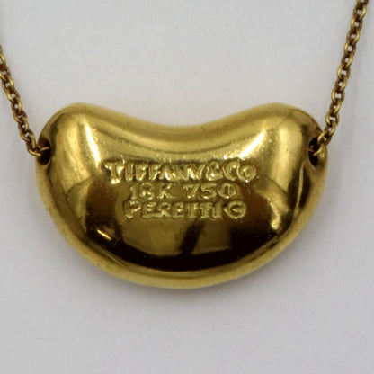 ティファニー(Tiffany & Co)750ビーンズネックレス　重量5.30ｇ　レディース（中古）