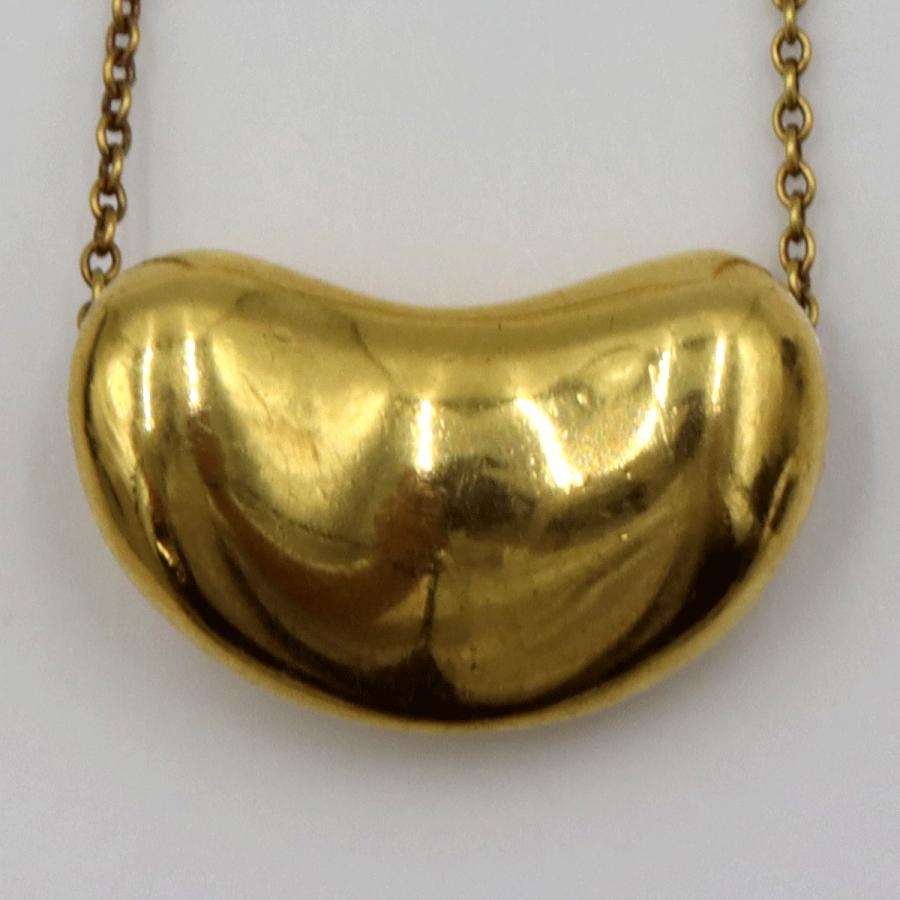 ティファニー(Tiffany & Co)750ビーンズネックレス　重量5.30ｇ　レディース（中古）