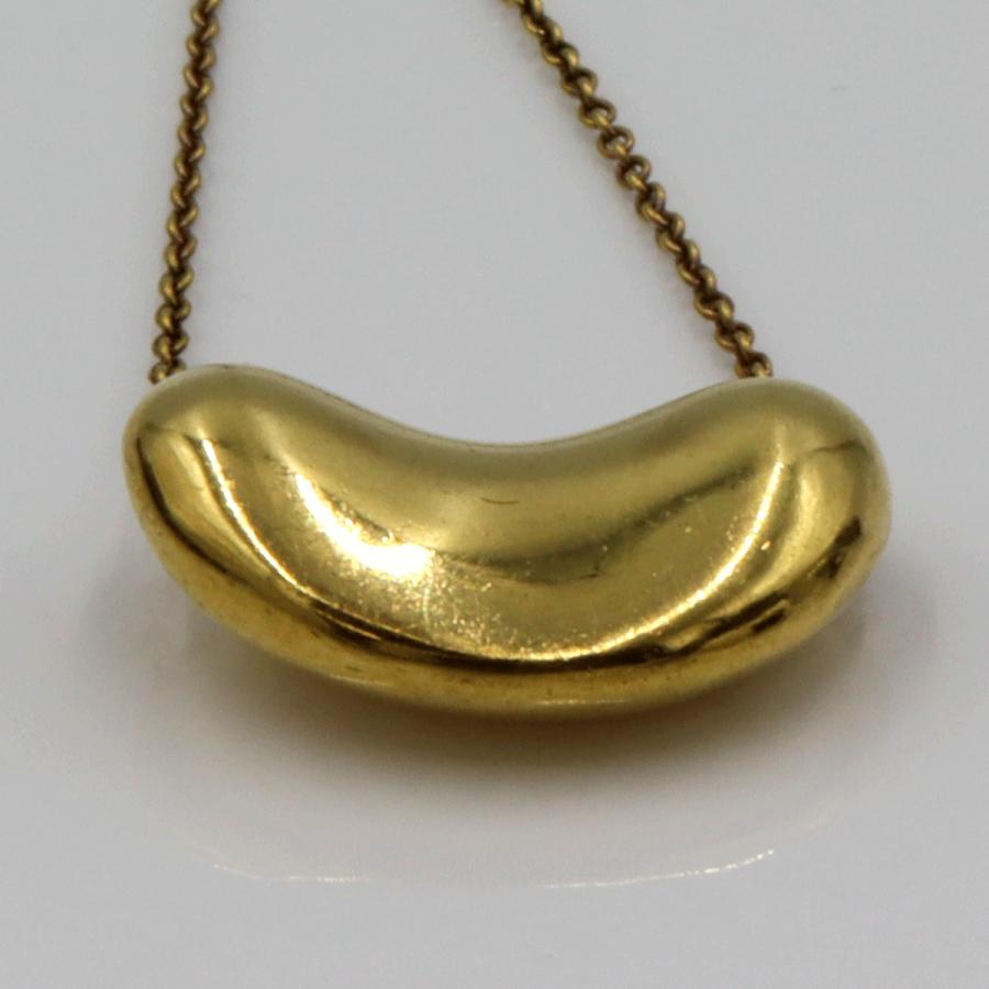 ティファニー(Tiffany & Co)750ビーンズネックレス　重量5.30ｇ　レディース（中古）