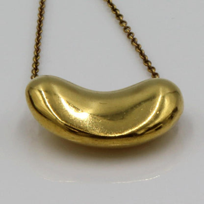 ティファニー(Tiffany & Co)750ビーンズネックレス　重量5.30ｇ　レディース（中古）