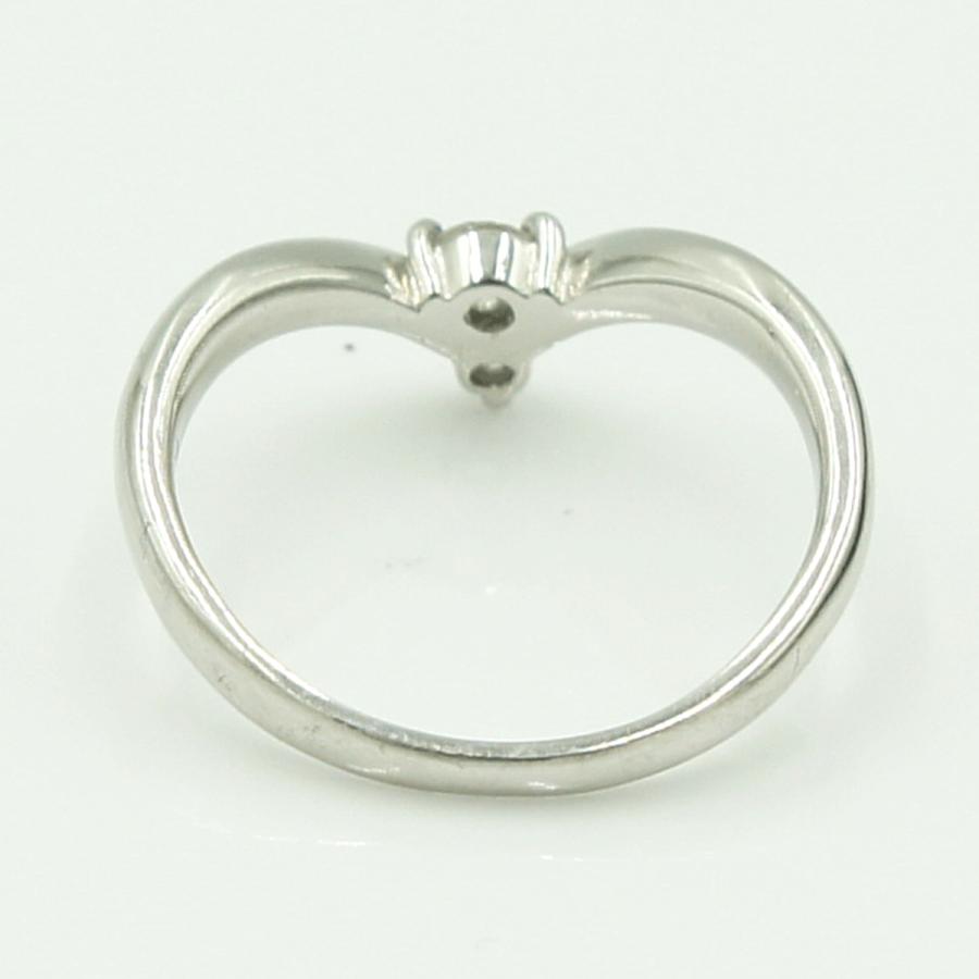 Pt900ダイヤモンドリング　D0.20ct　リングサイズ15号　重量4.25ｇ(石の重量含む)（中古）