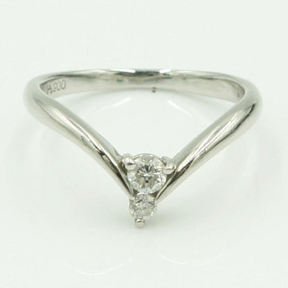 Pt900ダイヤモンドリング　D0.20ct　リングサイズ15号　重量4.25ｇ(石の重量含む)（中古）