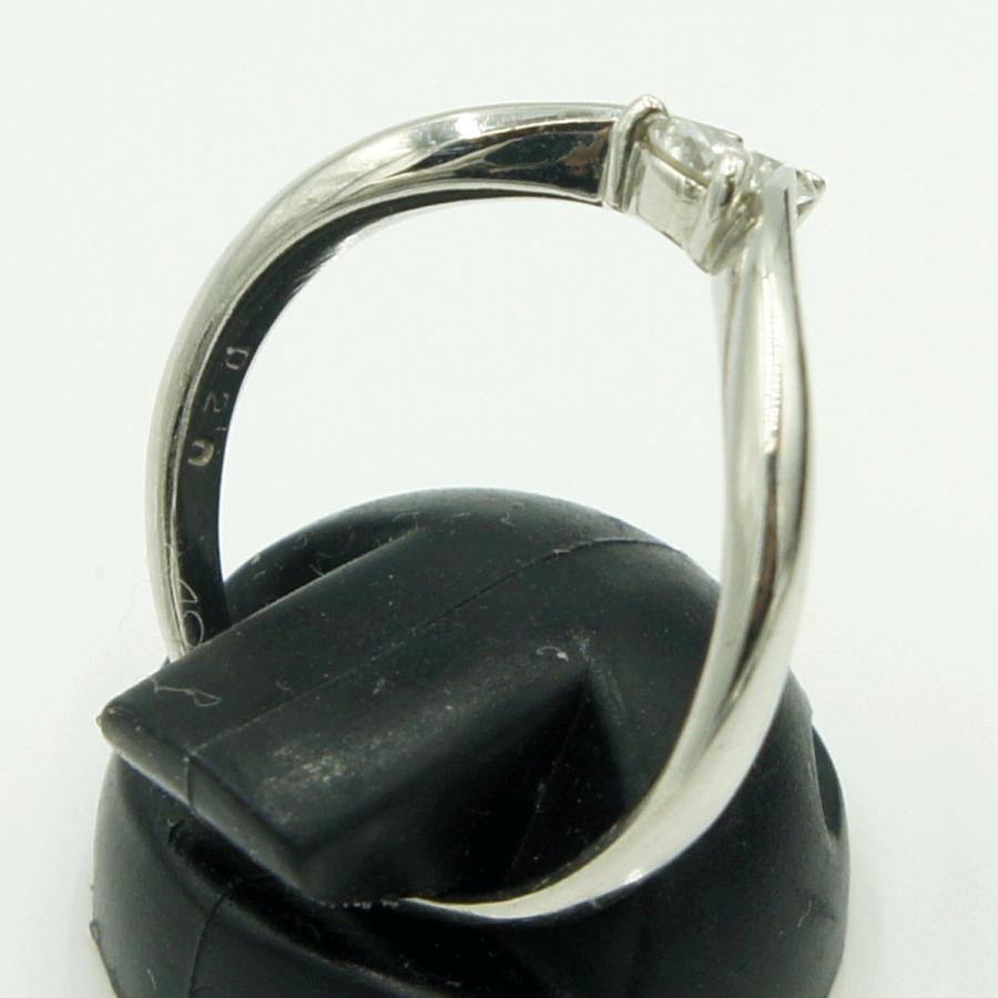 Pt900ダイヤモンドリング　D0.20ct　リングサイズ15号　重量4.25ｇ(石の重量含む)（中古）