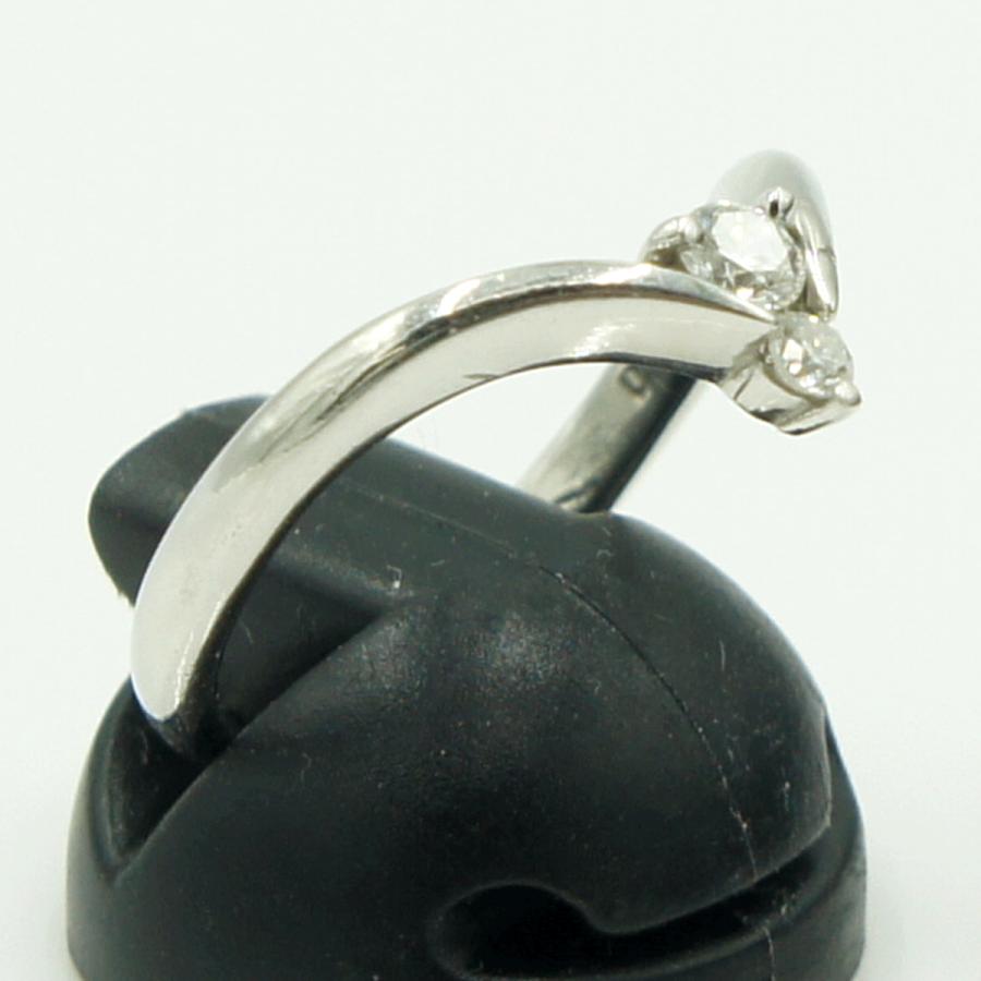 Pt900ダイヤモンドリング　D0.20ct　リングサイズ15号　重量4.25ｇ(石の重量含む)（中古）
