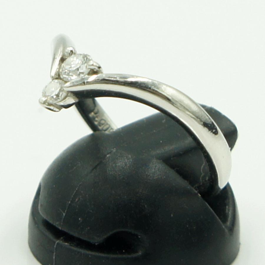 Pt900ダイヤモンドリング　D0.20ct　リングサイズ15号　重量4.25ｇ(石の重量含む)（中古）