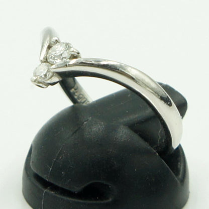 Pt900ダイヤモンドリング　D0.20ct　リングサイズ15号　重量4.25ｇ(石の重量含む)（中古）