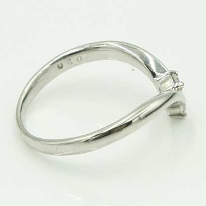 Pt900ダイヤモンドリング　D0.20ct　リングサイズ15号　重量4.25ｇ(石の重量含む)（中古）