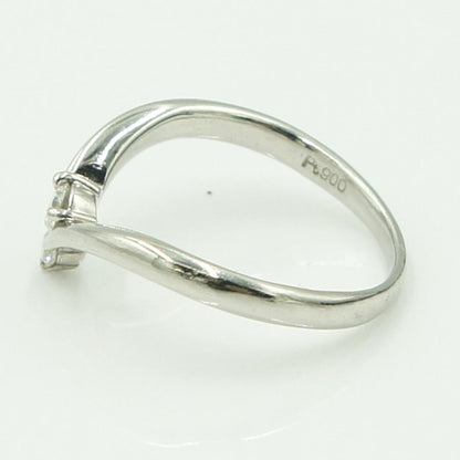 Pt900ダイヤモンドリング　D0.20ct　リングサイズ15号　重量4.25ｇ(石の重量含む)（中古）