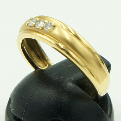 K18ダイヤモンドリング　D0.10ct　リングサイズ11号　重量2.89ｇ(石の重量含む)（中古）