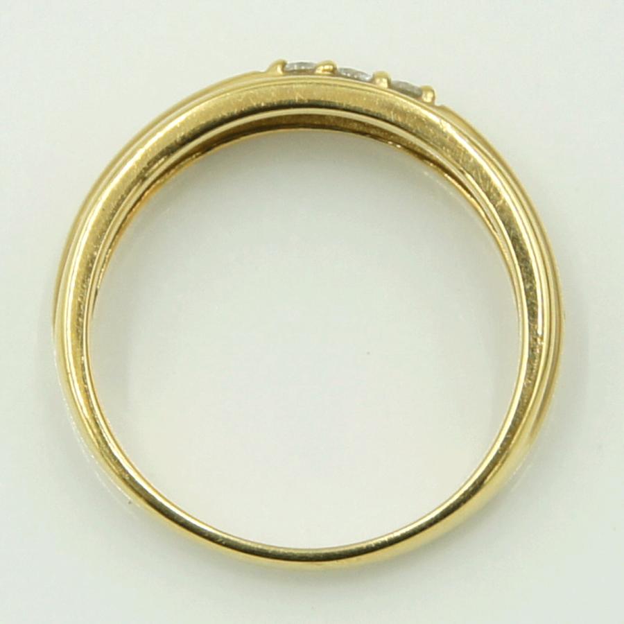 K18ダイヤモンドリング　D0.10ct　リングサイズ11号　重量2.89ｇ(石の重量含む)（中古）