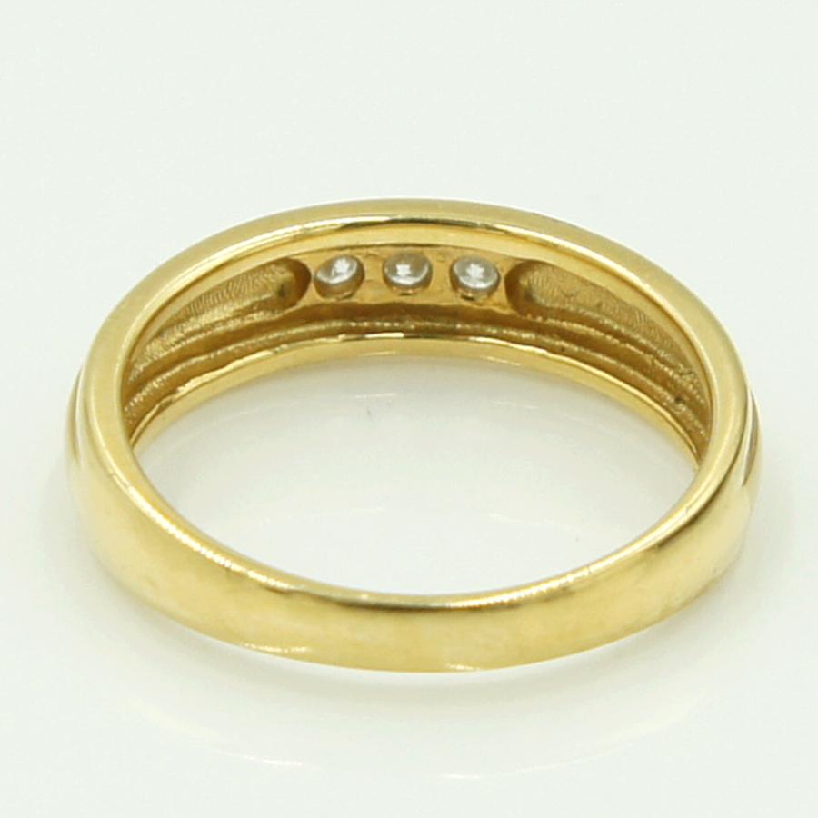 K18ダイヤモンドリング　D0.10ct　リングサイズ11号　重量2.89ｇ(石の重量含む)（中古）