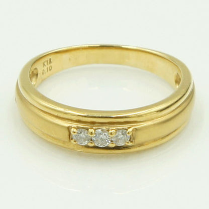 K18ダイヤモンドリング　D0.10ct　リングサイズ11号　重量2.89ｇ(石の重量含む)（中古）