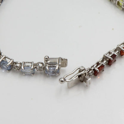 K18WGサファイアネックレス＆ブレスレット　S15.60ct　D0.73ct　ネックレス長さ44cm ブレスレット長さ17cm 重量ネック17.38g・ブレス8.16ｇ(石の重量含む)　レディース(中古)