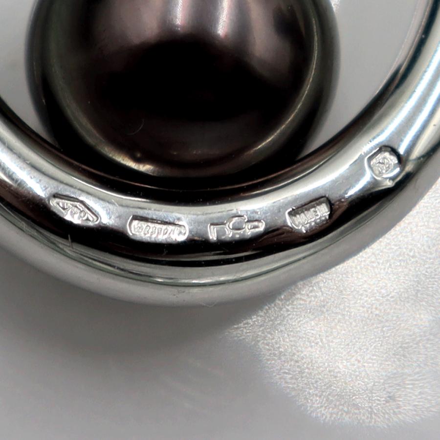 ミキモト(MIKIMOTO)750黒蝶真珠エッグ　ネックレス　ネック長：約58cm　重量21.08ｇ(石の重量含む)　レディース（中古）