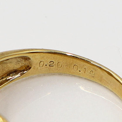 K18サファイアダイヤリング　S0.20ct D0.14ct　リングサイズ13号　重量3.65ｇ(石の重量含む)　レディース(中古)