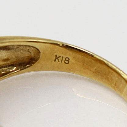 K18サファイアダイヤリング　S0.20ct D0.14ct　リングサイズ13号　重量3.65ｇ(石の重量含む)　レディース(中古)