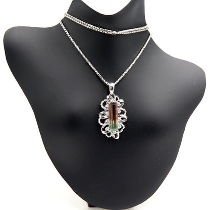 Pt900/Pt1000トルマリンネックレス　D0.20ct　ネックレス長さ40cm　重量12.97ｇ(石の重量含む) 　レディース(中古)