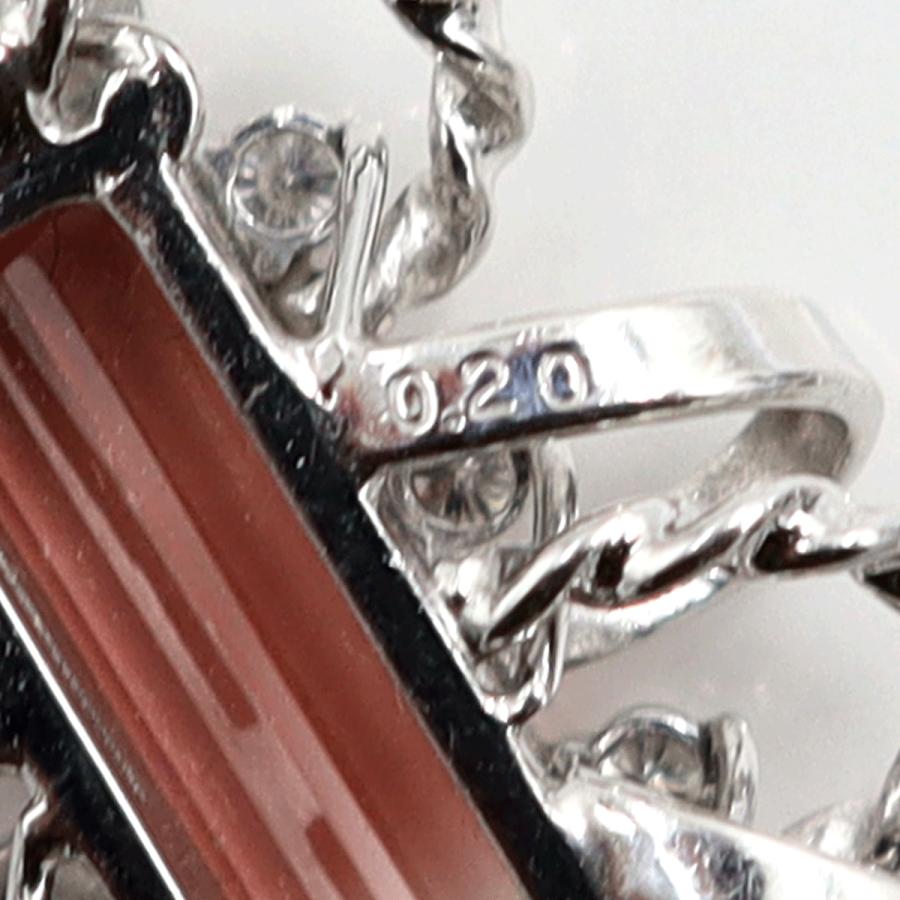 Pt900/Pt1000トルマリンネックレス　D0.20ct　ネックレス長さ40cm　重量12.97ｇ(石の重量含む) 　レディース(中古)