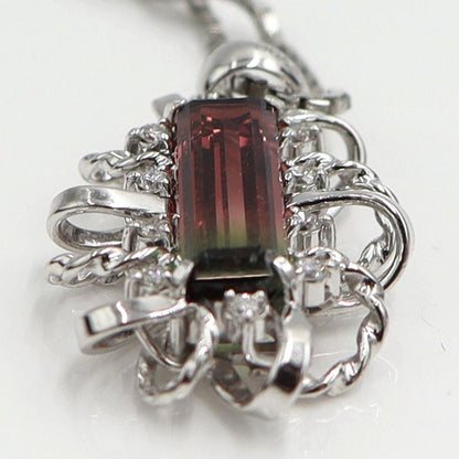 Pt900/Pt1000トルマリンネックレス　D0.20ct　ネックレス長さ40cm　重量12.97ｇ(石の重量含む) 　レディース(中古)