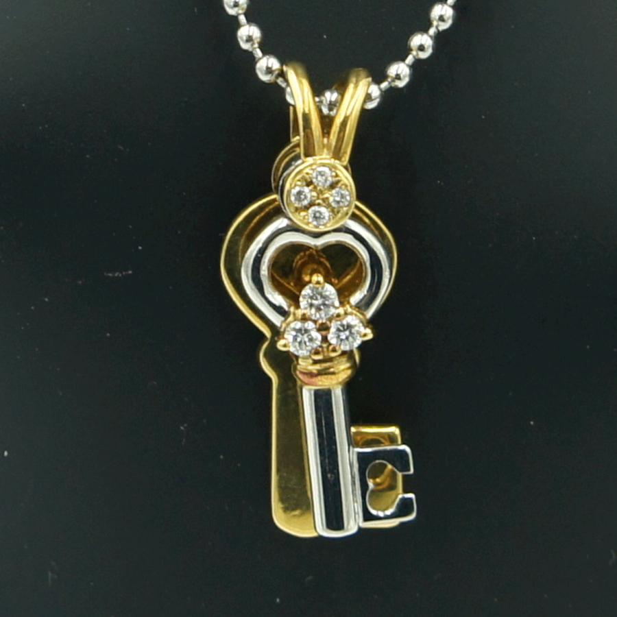 平和堂　750/Pt950ダイヤモンドペンダントトップ　D0.22ct　重量9.55ｇ(石の重量含む)　レディース（中古）