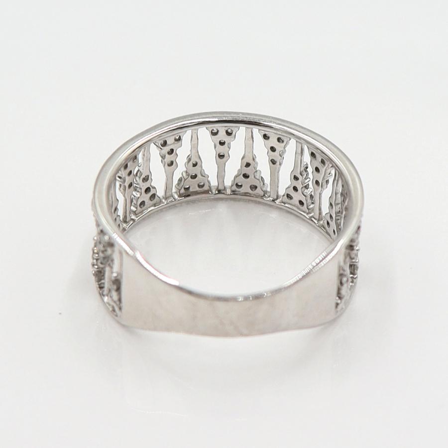 K18WGダイヤリング　D0.50ct　リングサイズ18号　重量3.78ｇ(石の重量含む)(中古)