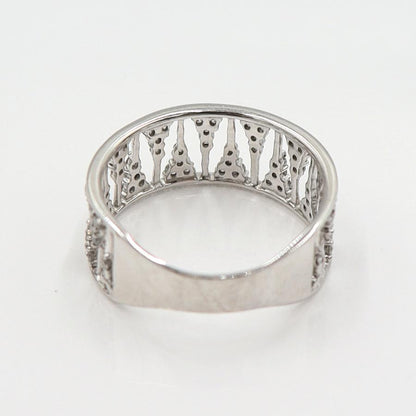 K18WGダイヤリング　D0.50ct　リングサイズ18号　重量3.78ｇ(石の重量含む)(中古)