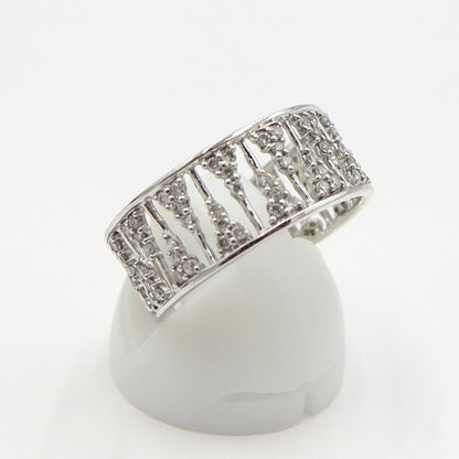 K18WGダイヤリング　D0.50ct　リングサイズ18号　重量3.78ｇ(石の重量含む)(中古)