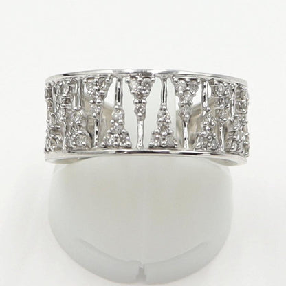 K18WGダイヤリング　D0.50ct　リングサイズ18号　重量3.78ｇ(石の重量含む)(中古)