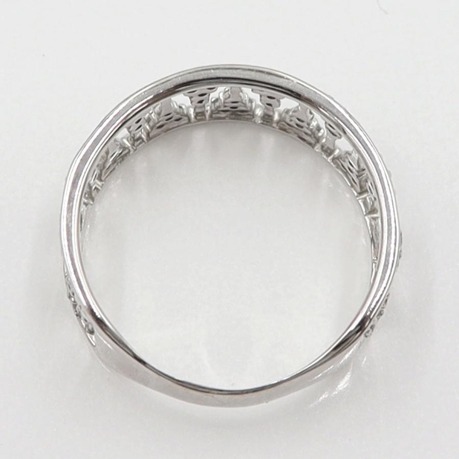 K18WGダイヤリング　D0.50ct　リングサイズ18号　重量3.78ｇ(石の重量含む)(中古)