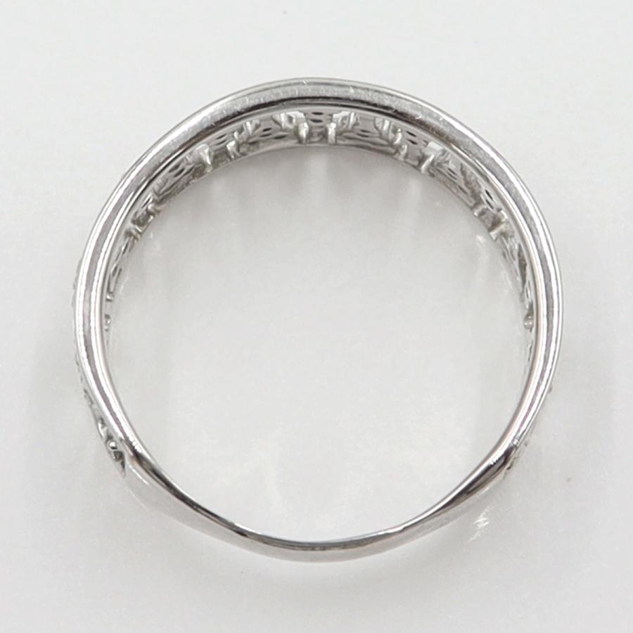 K18WGダイヤリング　D0.50ct　リングサイズ18号　重量3.78ｇ(石の重量含む)(中古)