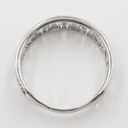 K18WGダイヤリング　D0.50ct　リングサイズ18号　重量3.78ｇ(石の重量含む)(中古)