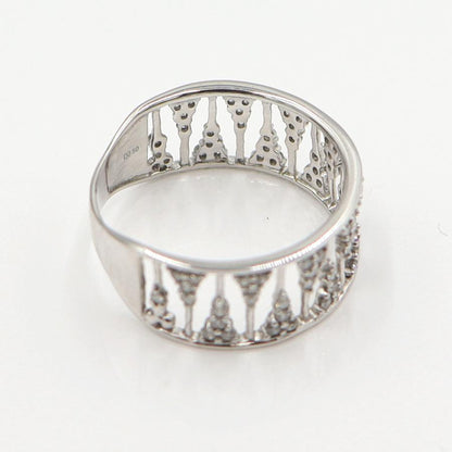 K18WGダイヤリング　D0.50ct　リングサイズ18号　重量3.78ｇ(石の重量含む)(中古)