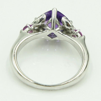 田崎真珠(TASAKI)K18WGアメジストリング　リングサイズ9号　重量4.21ｇ(石の重量含む)　レディース（中古）