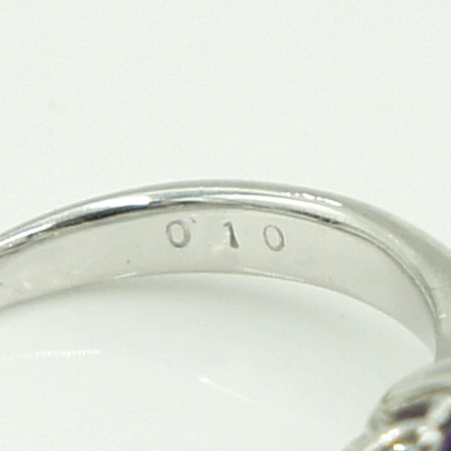 田崎真珠(TASAKI)K18WGアメジストリング　リングサイズ9号　重量4.21ｇ(石の重量含む)　レディース（中古）