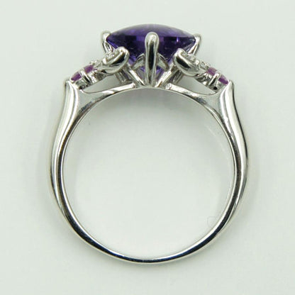 田崎真珠(TASAKI)K18WGアメジストリング　リングサイズ9号　重量4.21ｇ(石の重量含む)　レディース（中古）