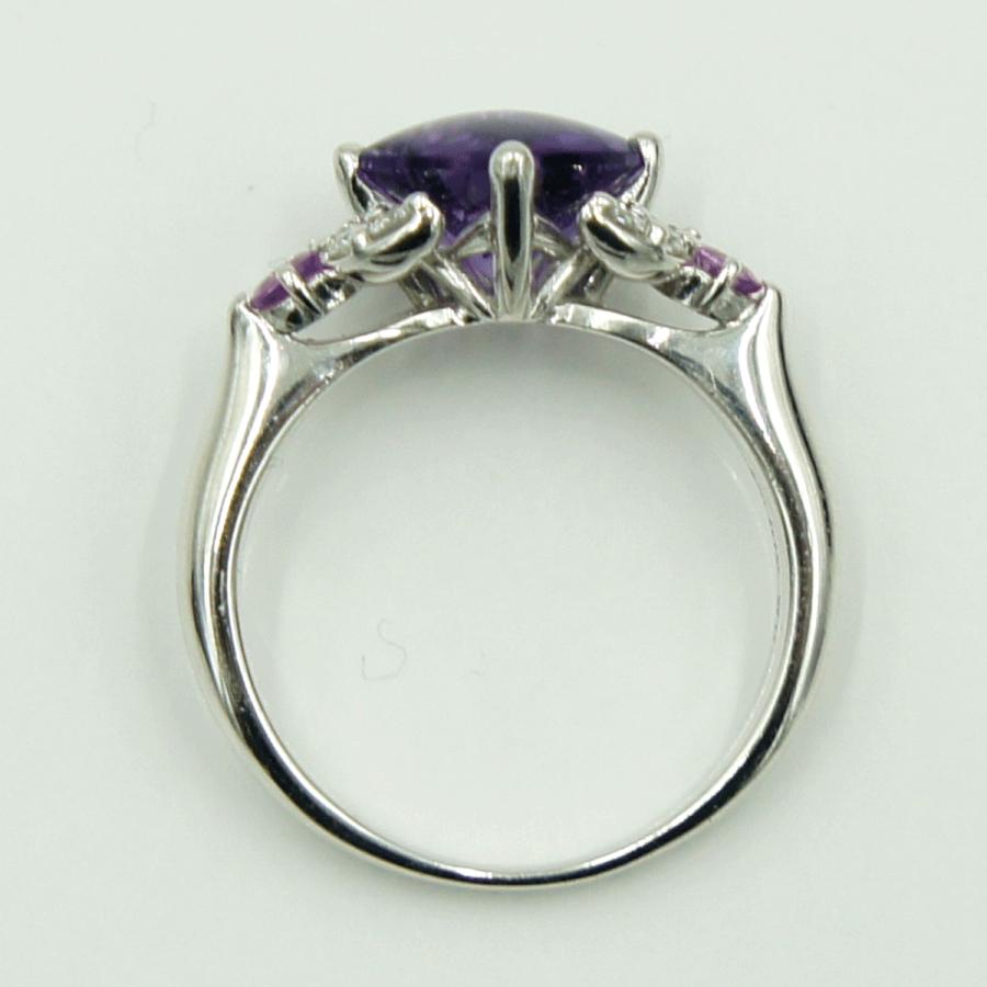 田崎真珠(TASAKI)K18WGアメジストリング　リングサイズ9号　重量4.21ｇ(石の重量含む)　レディース（中古）