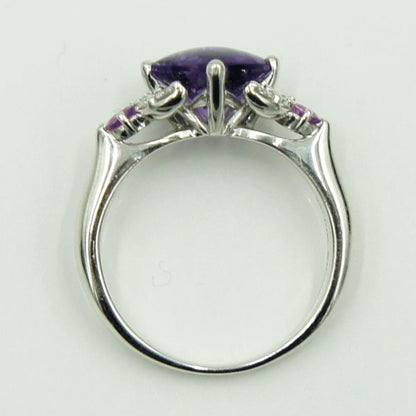 田崎真珠(TASAKI)K18WGアメジストリング　リングサイズ9号　重量4.21ｇ(石の重量含む)　レディース（中古）