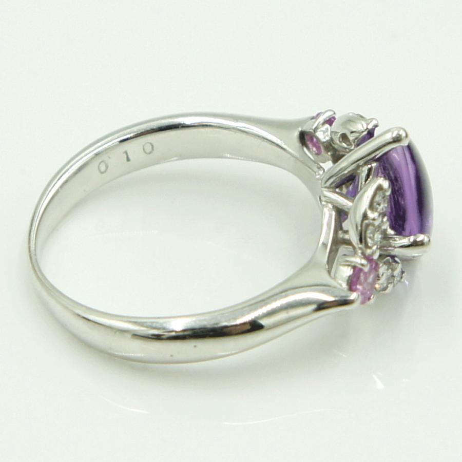 田崎真珠(TASAKI)K18WGアメジストリング　リングサイズ9号　重量4.21ｇ(石の重量含む)　レディース（中古）