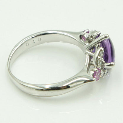 田崎真珠(TASAKI)K18WGアメジストリング　リングサイズ9号　重量4.21ｇ(石の重量含む)　レディース（中古）