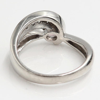 Pt900サファイアダイヤモンドリング　S0.327ct　D0.10ct　リングサイズ12号　重量7.03ｇ(石の重量含む)　レディース（中古）